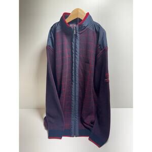 City Chic C&C-71 3XL Cardigan Full Zip Burgundy Red Blue Plaid New